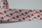Preview: Satinband Blumen - Hoodieband - rosa - 25 mm